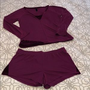 Purple Lounge Set with Velvet Trim ✨Brand New✨